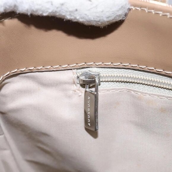 BURBERRY Nova Check Hand Bag PVC Pink Auth 114504 - Picture 12 of 16